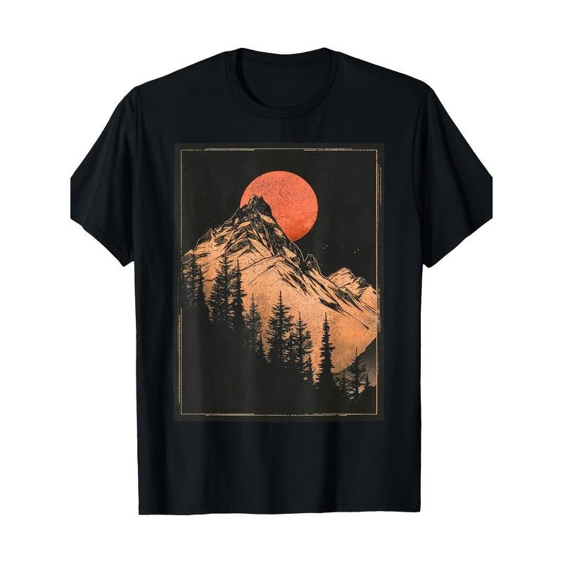 Vintage Forest Trees Outdoor Nature Vintage Graphic Clothing T-shirt -100% cotton Made in USA Hoodie, Sweatshirt