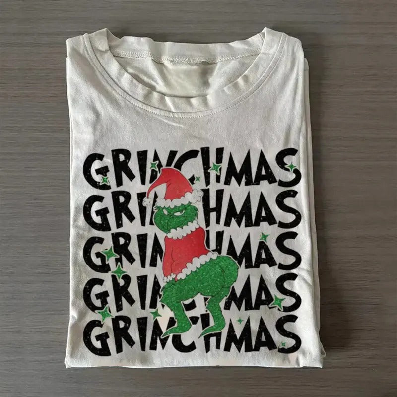 Vintage Funny Grinchmas Graphic Tee - Merry Christmas - Gr1nch Movie Shirt - Christmas Party Shirt - Christmas Gifts