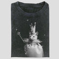 Vintage Glam Princess Hamster Graphic Tee, Funny Royal Pet Meme Shirt, Sparkly Rodent Fantasy Style, Unisex Menswear...