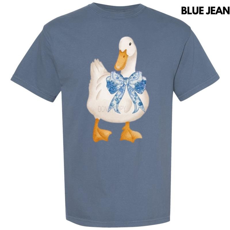 Vintage Goose Blue Bow Comfort Colors T-Shirt Hoodie, Sweatshirt | RetroVerseTees.com