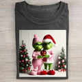 Vintage Gr1nch Couple Christmas Graphic Tee - Funny Gift for Lovers - Merry Christmas - Gr1nch Santa Claus - Couple Shirt...