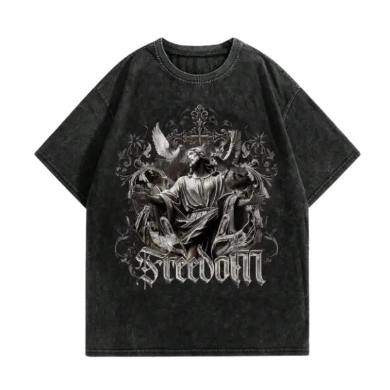 Vintage Grunge Punk Retro Distressed Snow Flake & Letter Graphic Tee, Sweatshirt, Hoodie Gift For Women Top Womenswear...