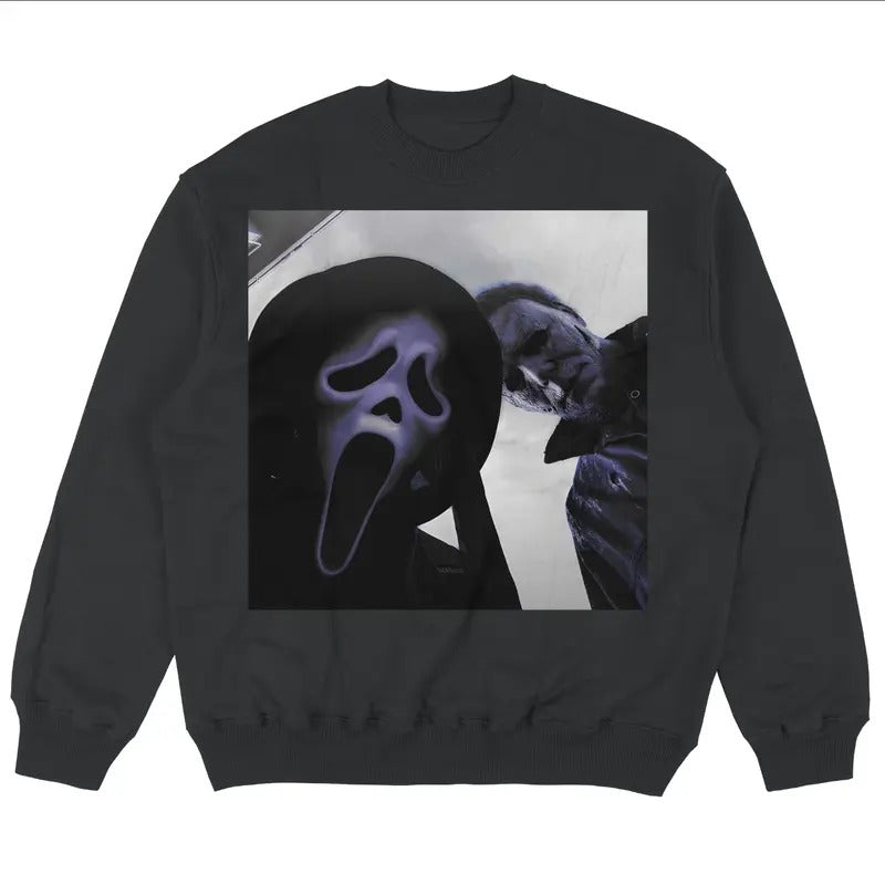 Vintage Halloween Graphic Sweatshirt, Michael Myers Shirt, Ghostface Shirt, Scream Movie Graphic Tee, Horror Movie Shirt,...