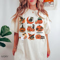 Vintage Halloween t-shirt, Thanksgiving Shirt, funnt Halloween shirt, Halloween Gifts for cat Owner, Funny Fall Shirt...