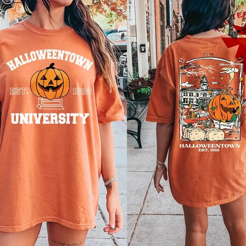 Vintage Halloweentown 1998 Tshirt, 2 Side Halloweentown University Shirt, Fall Tee, Halloweentown Tee, Halloween Retro...