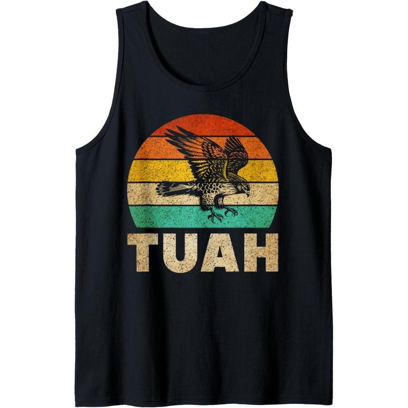 Vintage Hawk Tuah Hilarious Joke Adult Humor Gag Meme Funny Tank Top made in usa T-Shirts, Hoodie, Sweatshirt