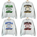 Vintage Hockey Style All Team Ash Grey Crewneck Sweatshirt, American Hockey Fan Shirt,  Gameday Sweatshirt, Hockey...