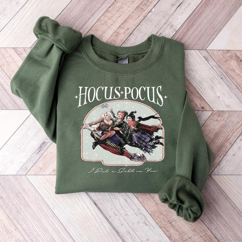 Vintage Hocus Pocus Sweatshirt, Hocus Pocus Comfort Colors Shirt, Sanderson Sisters Sweatshirt, Halloween Party Shirt,...