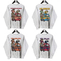 Vintage Horror Character Halloween Movie All Team Football Ash Grey Sweatshirt, Football Halloween Spooky Season Classic...