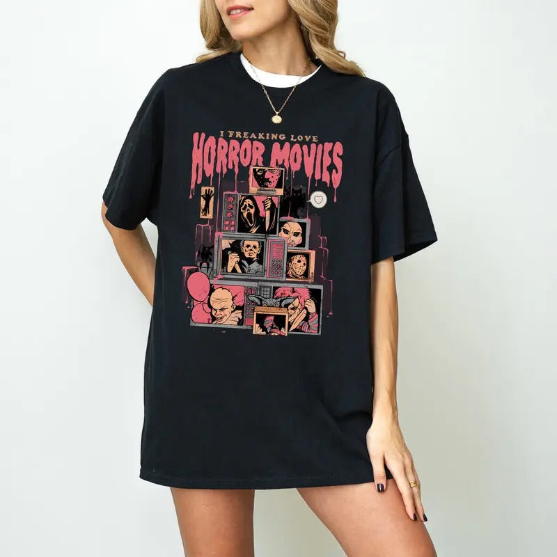 Vintage Horror Movies T- Shirt, Halloween Horror Nights Shirt, 90s Halloween Movies, Halloween Horror Nights, Chucky...