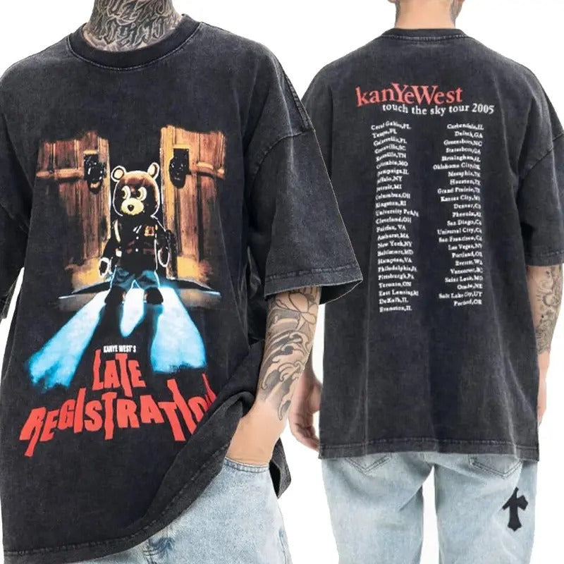 Vintage Late Registration Touch the Sky Tour 2 sided Shirt, Unisex Cotton Vintage, shirt bests elling