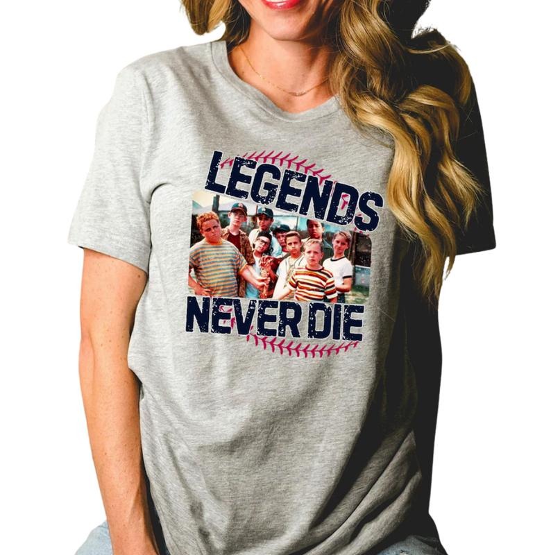 Vintage Legends Never Die Shirt, Baseball T-Shirt Summer Streetwear Crew Neck Top Womenswear Hoodie, Sweatshirt