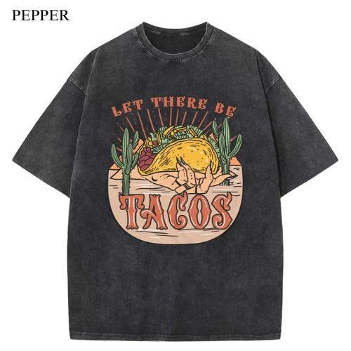 Vintage Let TNF Be Tacos Washed T-Shirt, Unisex T-Shirt, For Women Men Hoodie, Sweatshirt | RetroVerseTees.com