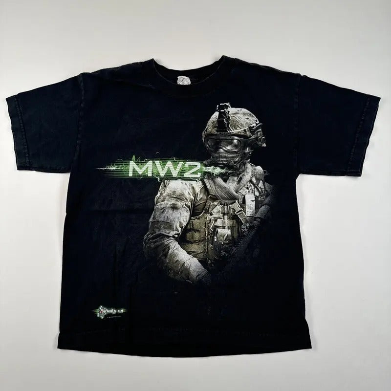 Vintage Modern Warfare 2 T-Shirt Cotton Menswear Cotton Menswear Top Decoration Hoodie, Sweatshirt | RetroVerseTees.com