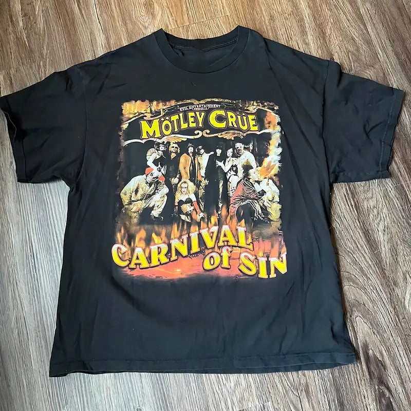 Vintage Motley Crue Carnival Of Sin Tour T-Shirt 2005 Hoodie, Sweatshirt | RetroVerseTees.com