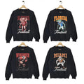 Vintage NCAA Football Sweatshirt - All Teams, Black Sportswear, Gift for Football Fans T-Shirts, Hoodie | RetroVerseTees.com