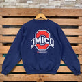 Vintage Ncaa Ohio State Sweatshirt Ohio Crewneck Jumper Ohio State Pullover Sweater Ohio State Graphic Print Logo Navy...
