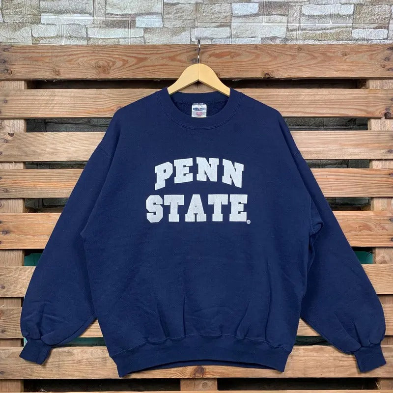 Vintage Ncaa Penn State Sweatshirt Penn State Crewneck Jumper Penn State Pullover Sweater Penn State Logo Graphic Print...