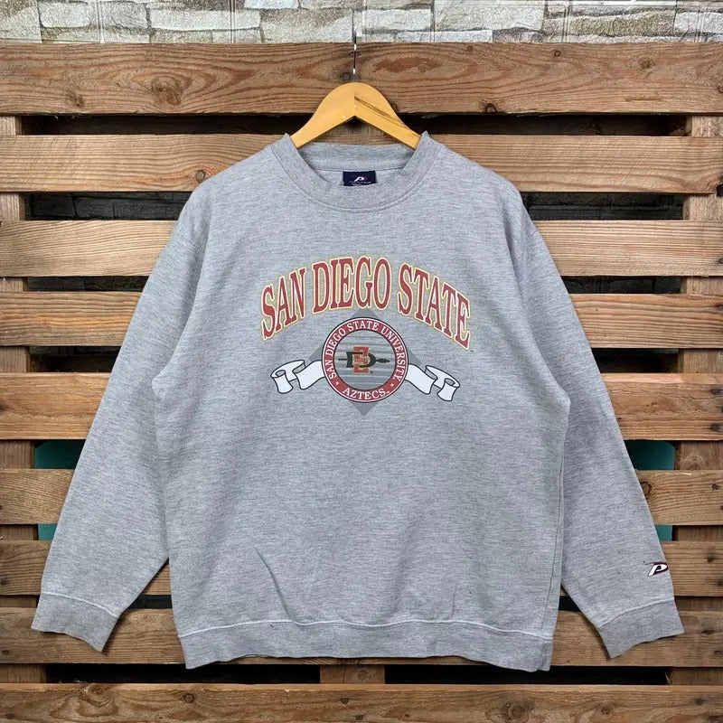 Vintage Ncaa San Diego State Sweatshirt San Diego Crewneck Jumper San Diego State Pullover Sweater San Diego State Print...
