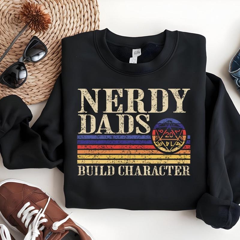 Vintage Nerdy Dads Shirt, D&D Shirt, Dungeons And Dragons Sweatshirt, Dnd Gift For Day Fathers Day, Gift For Husband...