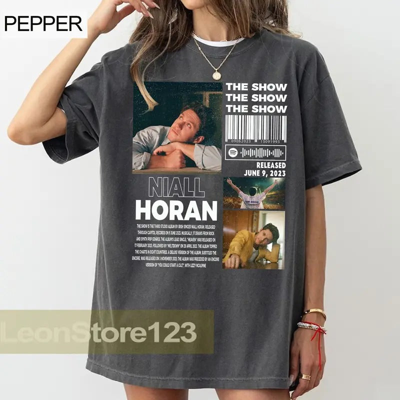 Vintage Niall Horan T-Shirt, The Show Tour 2024 T-Shirt, The Show Album 90s Tee Hoodie, Sweatshirt | RetroVerseTees.com
