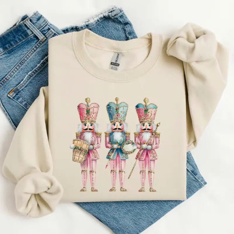 Vintage Nutcrackers Sweatshirt, Nutcracker Christmas Shirt, Christmas Vibes Tee, Christmas T-shirt, Cute Christmas...