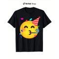 Vintage Party Emoticon Graphic T-Shirt