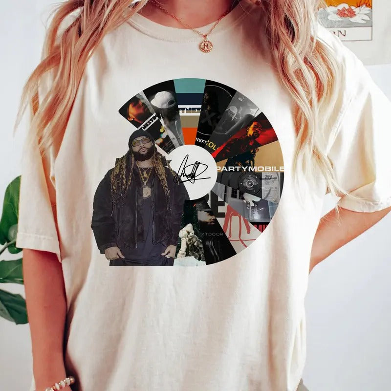 Vintage Partynextdoor Album Circle T-shirt Some Sexy Songs 4 U Sweatshirt $$4U Hoodie Partynextdoor Merch Gift For Fans...