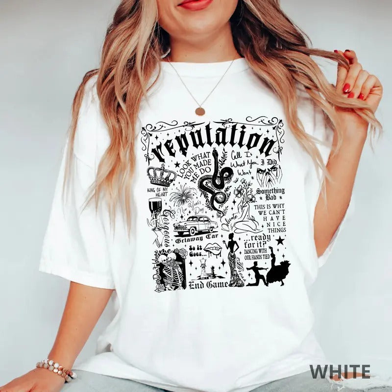 Vintage Reputation Snake Shirt, Reputation Snake Shirt, Reputation Album Tee, Shirt For Fan, Gift For Her Hoodie, Sweatshirt