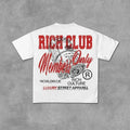 Vintage Rich Club Members Only Art Graphic Cotton T-Shirt Hoodie, Sweatshirt | RetroVerseTees.com