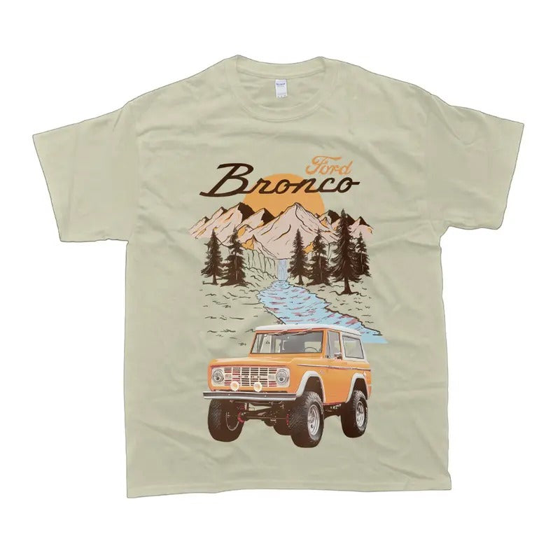 Vintage Road And Car Graphic Tee, Feel the Power, Classic Style, Timeless Style, Unisex Clothes For Men And Women Casual...