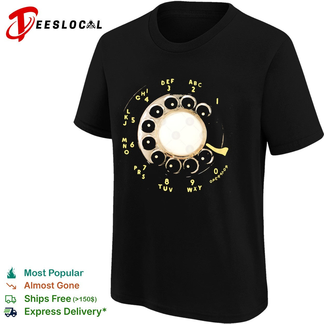 Vintage Rotary Telephone Dial retro phone shirt