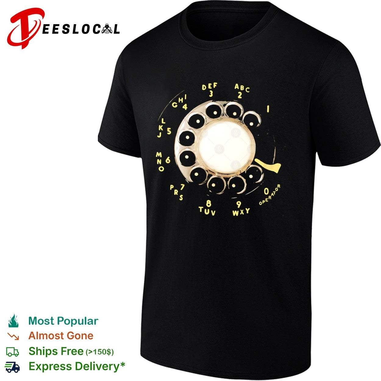 Vintage Rotary Telephone Dial retro phone shirt