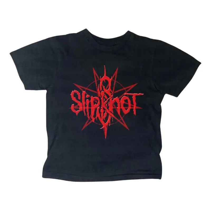 Vintage Slipknot Rock Band Baby Tee, Metal Gothic Rock Band, Y2k Top Women Streetwear, Gothic Emo Girl Top, Scene...