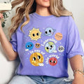 Vintage Solar System Teacher T-Shirt, Unisex Cotton For Men, Casual Polyeste Crewneck Shortsleeve Hoodie, Sweatshirt