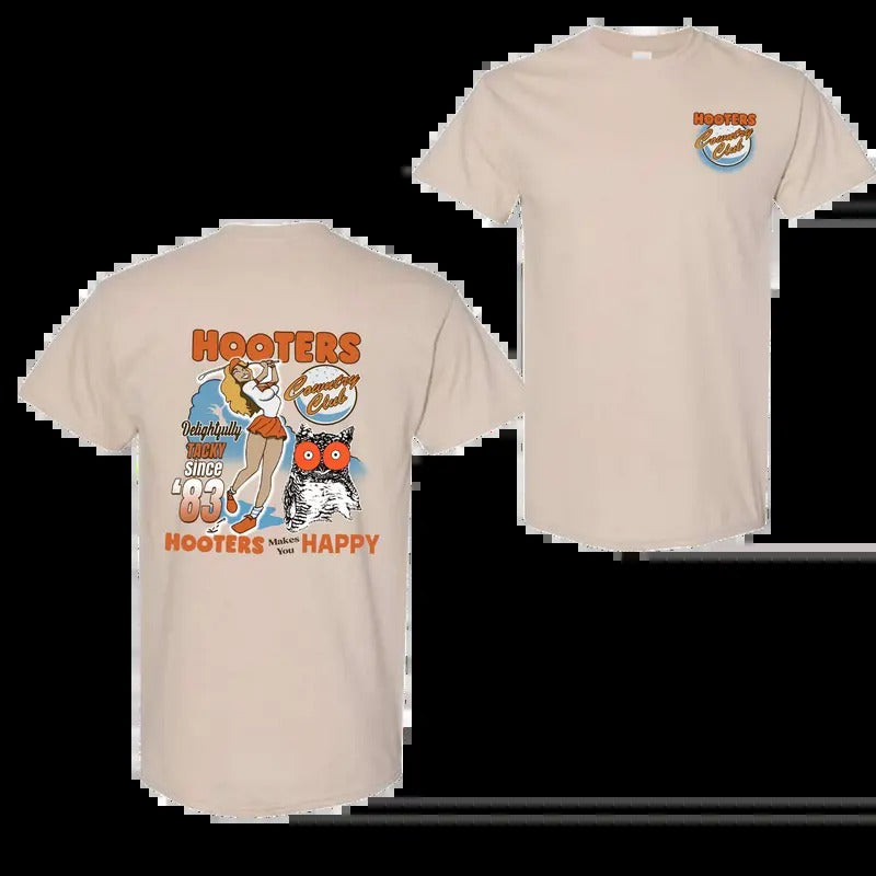 Vintage Spencers Hooters Country Club Unisex T-Shirt For Womens, Mens, Comfort Color Shirt Full Color, Full Size Hoodie,...