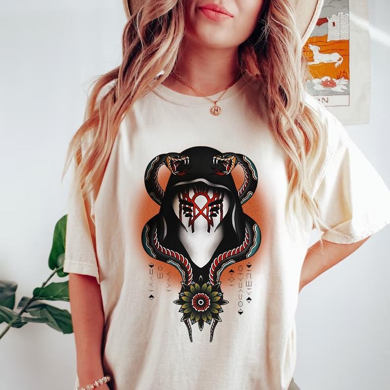 Vintage Style Sleep Token Shirt Sleep Token Symbol Shirt Coiled Up Like The Venomous Serpent Shirt, Sleep Token The Teeth...