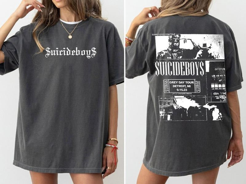 Vintage Suicideboys Tour Shirt, I Want To Die Shirt, Suicideboys Hiphop Shirt, Scrim Tee Grey Day Tour, Suicideboys...