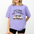 Vintage Tattoos Are Trashy Shirt, Retro Tattoos Are Trashy Tee, Skull Skeleton Graphic Printed Tee, Funny Gift For...