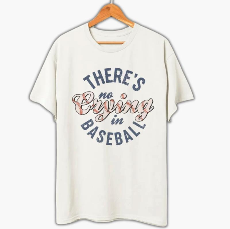Vintage There'S No Crying In Baseball T-Shirt,  Baseball Boy TShirt, Baseball Lover Gift, Game Day Shirt, Sport Lover...