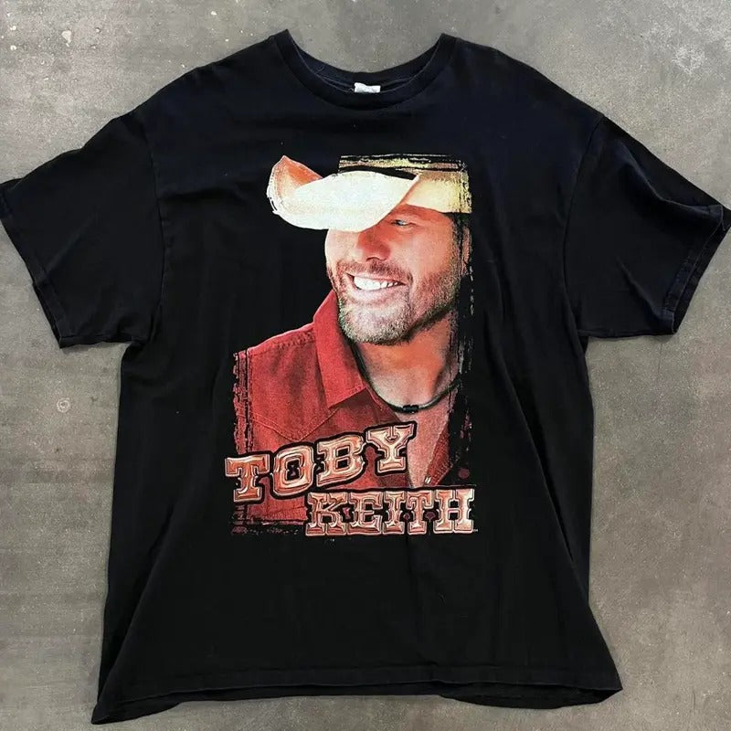 Vintage Toby Keith band tee tshirt Toby Keith shirt Classic Cotton Fabric Menswear Hoodie, Sweatshirt | RetroVerseTees.com