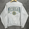 Vintage University Of Michigan Sweatshirts, Michigan University Men Women Shirt Classic Cotton Off-white Unisex Menswear...