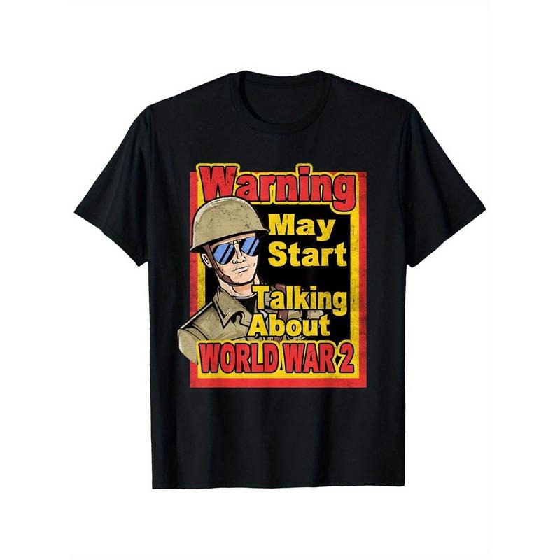 Vintage WW2 Memorabilia WWII Shirt History Buff Costume T-Shirt 100% Cotton, Fabric Weight 180g, T-shirt Hidden leaf...