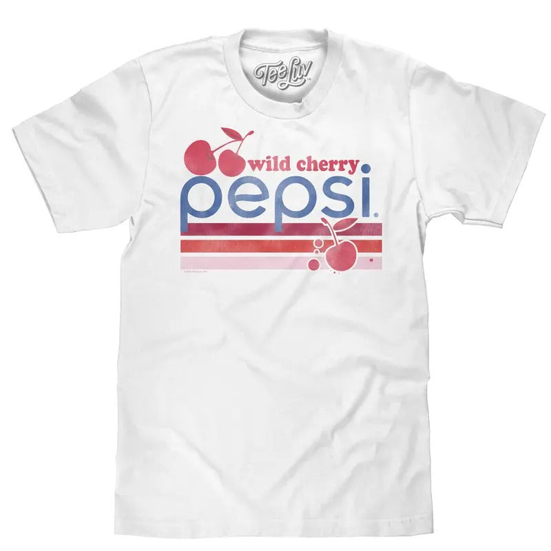 Vintage Wild Cherry Pepsi Logo T-Shirt - White Hoodie, Sweatshirt | RetroVerseTees.com