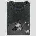 Vintage Wizard Hamster Graphic Tee, Funny Magic Wand Meme Shirt, Whimsical Pet Sorcery Aesthetic, Unisex Menswear...