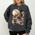Vintage Wolf 90s Sweatshirt, Funny Meme Long Sleeves Pullover, Retro Wolf Lovers Retro Moon Gifts, Bootleg 90s Clothing,...