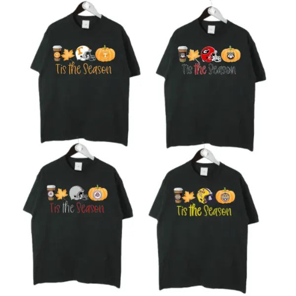 Vintage the Season NCAA All Teams Football NCAA Black T-Shirt Hoodie, Sweatshirt | RetroVerseTees.com
