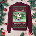 Vintagevibeshirt Smells Like Christmas Spirit Sweatshirt, Funny Santa Claus 90s Rock Album Parody, Ugly Christmas...