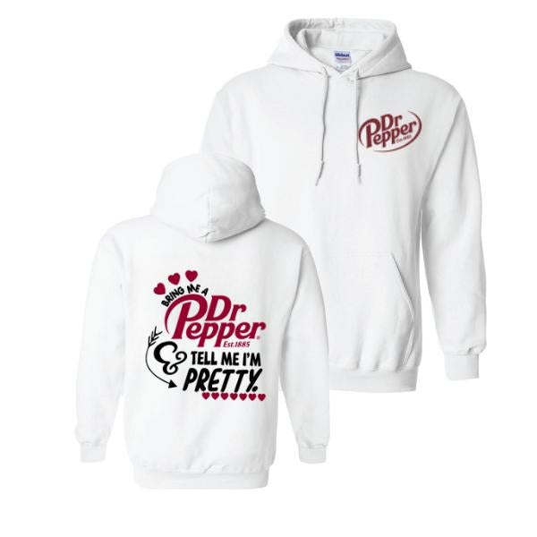 Vintagge Dr Pepper Hoodie, Dr Pepper Tell Me I'm Pretty Hoodie, Funny Sarcastic Soda Collar Cotton Hoodie, Casual Graphic...