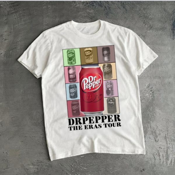 Vintagge Dr Pepper The Eras Tour T-Shirt, Casual Graphic Cotton Tee Gift For Men And Women, Full Size, Full Color Hoodie,...
